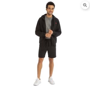 Size 2XL U.S. Polo Assn. Mens Fleece Sweat Shorts Black New With Pockets